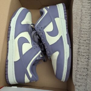 Nike Coconut and White Dunk Low Sneakers